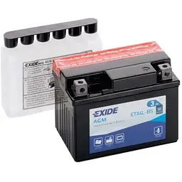 Акумулятор автомобільний EXIDE AGM 3Ah Ев (-/+) (50EN) (ETX4L-BS)