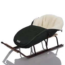 Конверт-кокон Baby XS на натуральній овчині ДоРечі Чорний - мініатюра 2