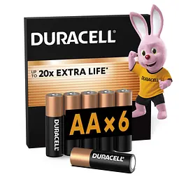 Батарейка Duracell AA лужні 6 шт. в упаковці (5007757) - мініатюра 2