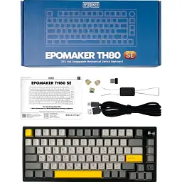 Клавіатура Epomaker TH80 SE Flamingo Switch Black [TH80-SE-B-F] [125685] - мініатюра 16