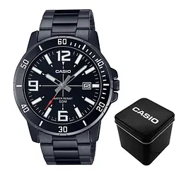 Чоловічий годинник Casio MTP-VD01B-1B Чорний ( AT1141-0116 )