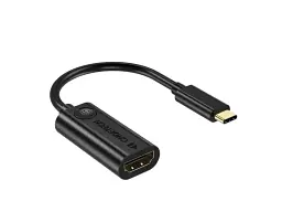 Адаптер Choetech USB-C M to HDMI F 0.15m 4K60Hz black (HUB-H04BK-V5) - мініатюра 3
