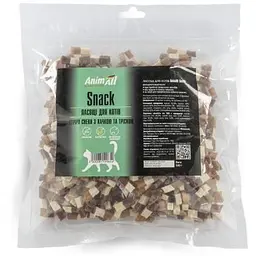 Ласощі AnimAll Snack курячі снеки з качкою та тріскою, для котів, 500 г