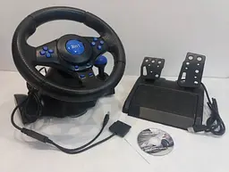 Гоночне кермо Vibration Steering Wheel PS2 PS3 pc USB мультимедійне 3 в 1 - мініатюра 3
