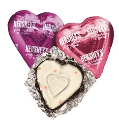 Шоколадні цукерки Hershey's Valentine's Day Pink Cookies'n Crème Hearts Candy 249г - мініатюра 3