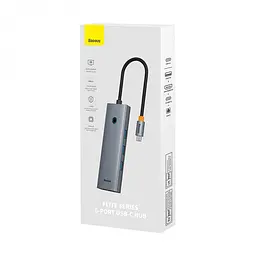 Мультиадаптер хаб Baseus Flite 6-Port Type-C to HDMI4K 3xUsb 3.0 RJ45 (B00052807813-00) - мініатюра 7
