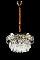 Золота кришталева світлодіодна люстра Splendid Ray LA7013/400/4+LED (SGD), 40 см на 4 лампи E14 з LED-підсвічуванням - мініатюра 2