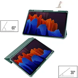 Чохол TPUCristal SlimTPU Spen holder Samsung Galaxy Tab S10 Fe Темно-зелений - мініатюра 3