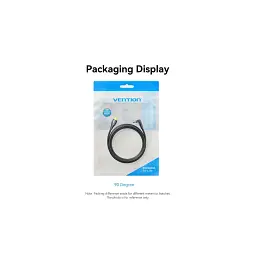 Кабель мультимедійний HDMI M to HDMI M 1.0m 4K60Hz 90° corner black Vention (ALRBF) - мініатюра 3