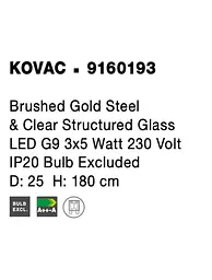 Світильник підвісний KOVAC Nova Luce 9160193 - мініатюра 4