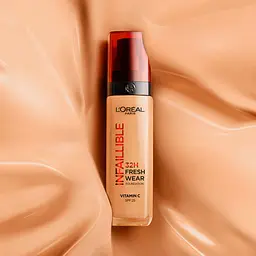 Тональний крем для обличчя L'Oreal Paris Infaillible 32H Fresh Wear Foundation SPF 25 відтінок 220 (Sand) 30 мл - мініатюра 7