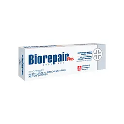 Зубна паста Biorepair Plus Pro White Професійне відновлення та відбілювання 75 мл (8017331055380/8017331092255)