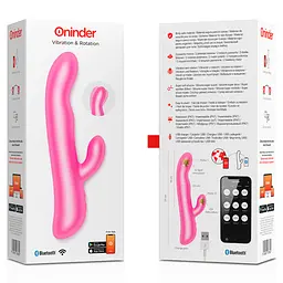 Смарт вібратор-кролик з рухливою голівкою VIBRATION ROTATION, колір: рожевий Oninder (Іспанія) Oninder O937669 103052 - мініатюра 4