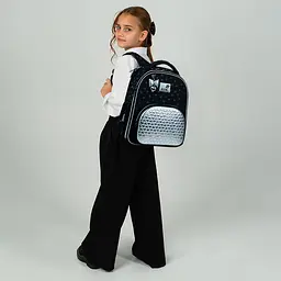 Рюкзак шкільний каркасний Kite Education Black&Silver (K26-556M-2) - мініатюра 14