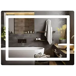 Дзеркало Lidz Kubis (KU2) 800х600 мм з LED-підсвічуванням Touch LD78LF9048060