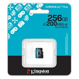 Карта памяті MicroSDXC 256GB UHS-I/U3 Class 10 Kingston Canvas Go! Plus R200/W160MB/s (SDCG4/256GBSP) - мініатюра 3