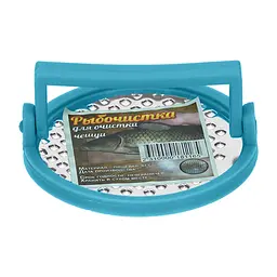 Рибочистка кругла з ручкою Ø 9 см, Kitchette Блакитний 84622 - мініатюра 4