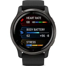 Смарт-годинник Garmin Venu 2 Slate Stainless Steel Bezel with Black Case and Silicone Band [010-02430-11/01] [63415] - мініатюра 2