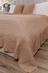 Плед 200х220 см COTTON бежевий (040379) - мініатюра 5