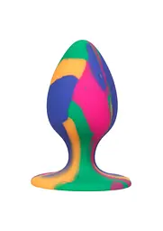 Анальна пробка CalExotics Tie-Dye Plug Medium 7.5 см мульти - мініатюра 8