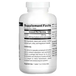 Амінокислотний хелат кальцію Source Naturals Calcium, 100 таблеток для підтримки кісток та зубів - мініатюра 2