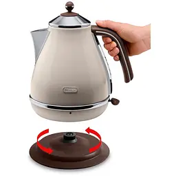 Електрочайник DeLonghi KBOV 2001 beige 1.7 л (00000009922) - мініатюра 5