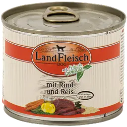 Консерви для собак LandFleisch Adult Dog mit Rind und Reis (яловичина, рис) 195 г