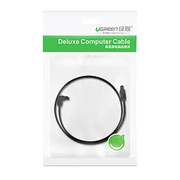 Кабель SATA Serial ATA III Ugreen US217 з блокувальною клямкою 0.5м, Кутовий конектор Чорний (30797) - мініатюра 6