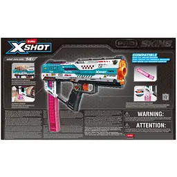 Бластер X-Shot Skins Pro Series Fury-X швидкострільний 40 патронів (36772R) - мініатюра 7