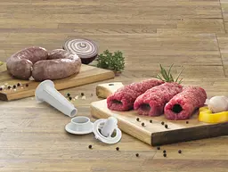Gorenje М'ясорубка, 1600Вт, 2,2кг/хв, 2 решітки, пластик, білий - мініатюра 10