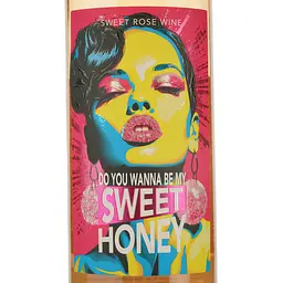 Вино Sweet Honey рожеве напівсолодке 0.75 л - мініатюра 3