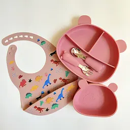 Набір посуду Ведмедики BPR img_e5349 залізні прибори рожевий (дитячий) Blush