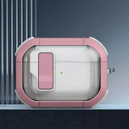 Футляр протиударний Locking Button для навушників Airpods Pro 3 Pink - мініатюра 2