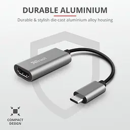 Адаптер Trust Dalyx USB-C > HDMI, 0.2м, Алюміній, чорний teh0018506 - мініатюра 8