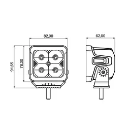 Cвітлодіодна фара WL-G8 mini 20W Premium Flood Decker (НФ-00001990) - мініатюра 3