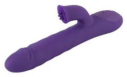 Вібратор-кролик Sweet Smile Thrusting Rotating 24.7 см фіолетовий - мініатюра 7
