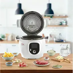 Мультиварка Tefal Cook4Me+ CY851130 6л 1600Вт 6 програм додаток 150 рецептів біло-сіра - мініатюра 5