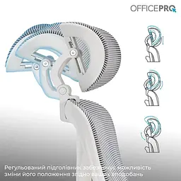 Крісло офісне Officepro Atlas OC630-W-LG-LG White/Light Gray (OC630-W-LG-LG) - мініатюра 8