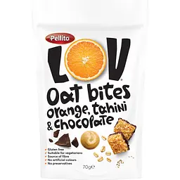 Овсяные снеки Pellito с апельсином, тахини и шоколадом 70 г