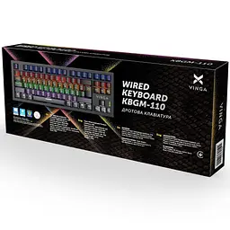 Клавіатура Vinga KBGM-110 87 key LED Blue Switch USB Black (KBGM-110 Black) - мініатюра 5