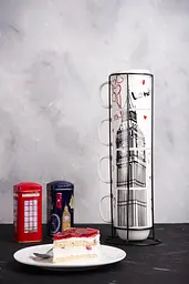 Набір чашок на металевій підставці Limited Edition London, 5 предметів (6418256) - мініатюра 2