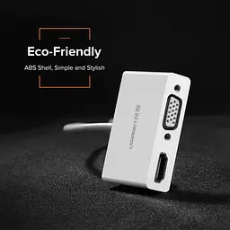 USB-хаб UGREEN USB Type C to HDMI + VGA Converter (White) (UGR-30843) - мініатюра 7
