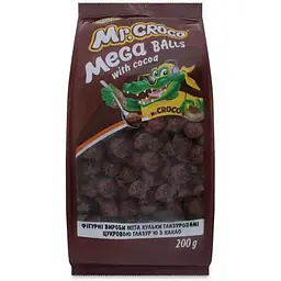 Кульки Золоте Зерно 200г MEGA з какао Mr Croco