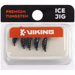 Мормишка вольфрамова Viking Fishing Shrimp+bead 0.95g 9mm Black+R (5шт) - мініатюра 2