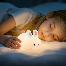 Нічний світильник Hoco HX16 Silicone lamp Rabbit [159424] - мініатюра 5