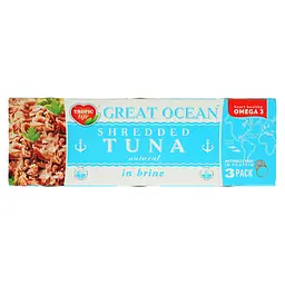Набір тунець подрібнений у власному соку Great Ocean 240 г (3х80 г)