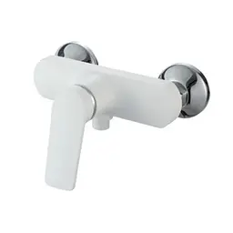 Змішувач для душу Plamix Lucas-003 SET (зі шлангом лійкою та кронштейном) white PM0711 Білий