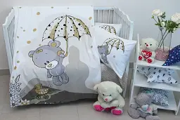 Комплект постільної білизни в ліжечко Tag Tekstil Umbrella begie для немовлят Парасолька (беж)