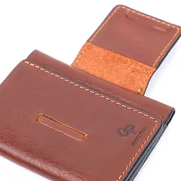 Шкіряний чоловічий гаманець GRANDE PELLE 8х10х1,5 см acs0026949 - мініатюра 3