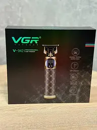 Акумуляторний тример VGR V-942 універсальний тример для стрижки чоловіків із 4 насадками й дисплеєм Коричневий з Чорним - мініатюра 10